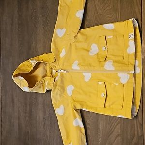H & M Hooded Yellow Jacket - Size 18 months